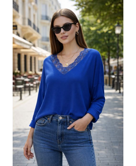 Pull léger dentelle