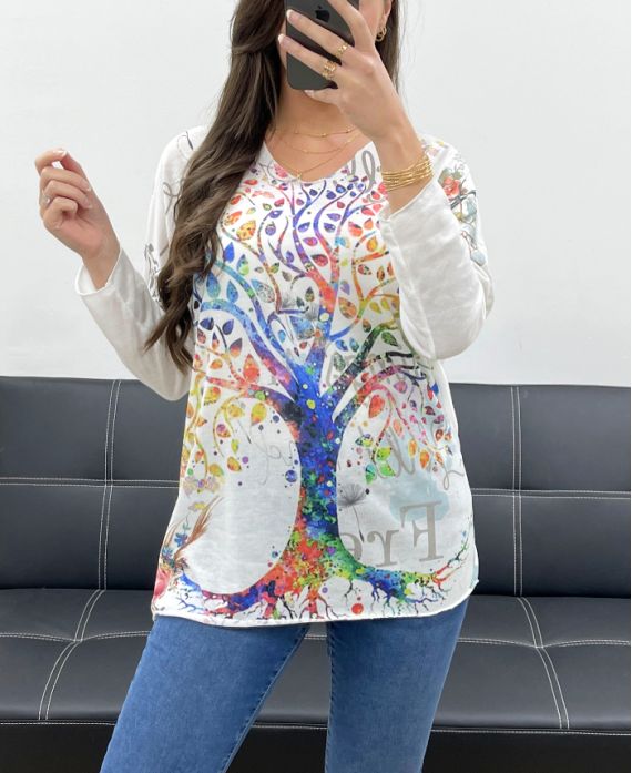 Pull léger imprimé