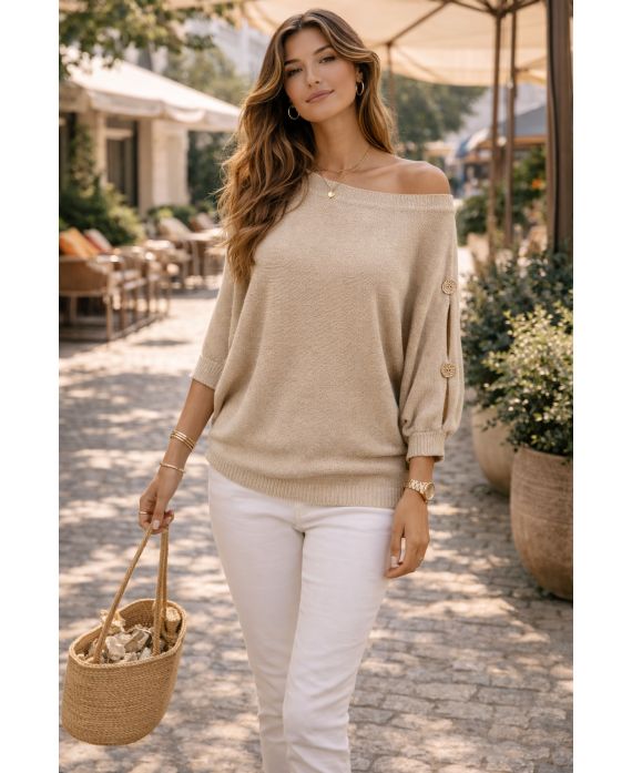 Pull à boutons