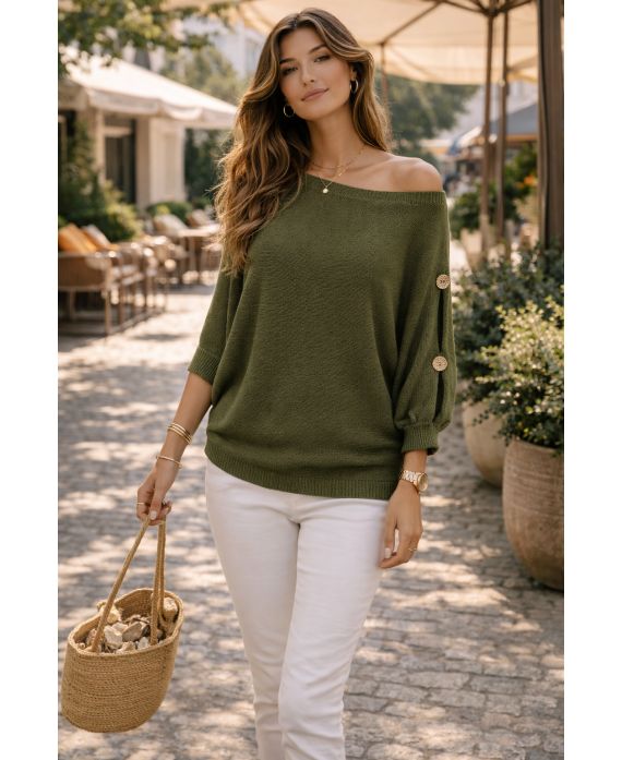 Pull à boutons