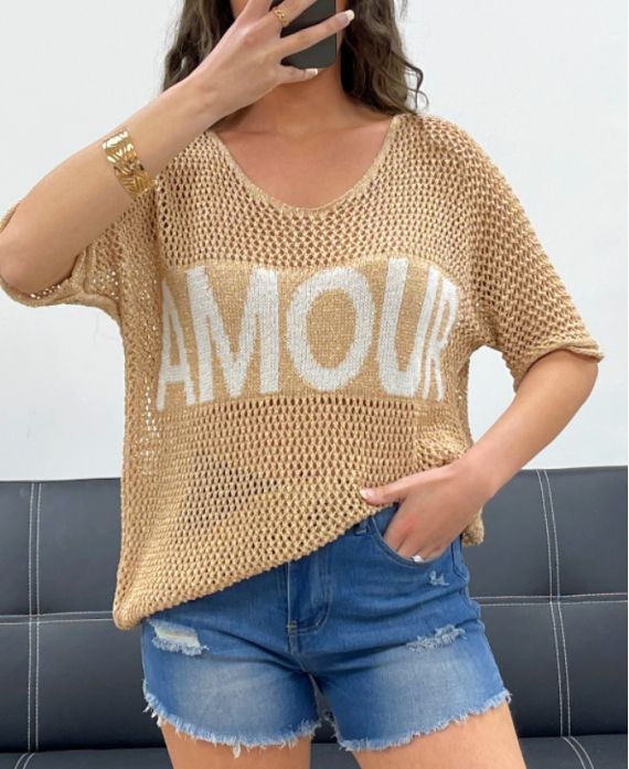 Pull tricot AMOUR
