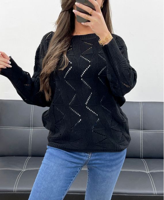 Pullover ajourée