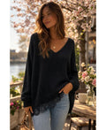 Pullover base dentelle