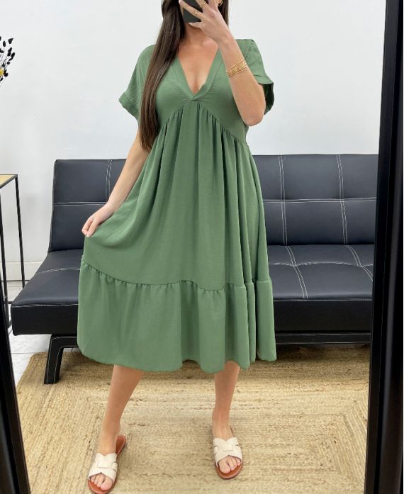 Robe ample col V