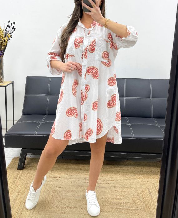 Robe chemise 2 poches