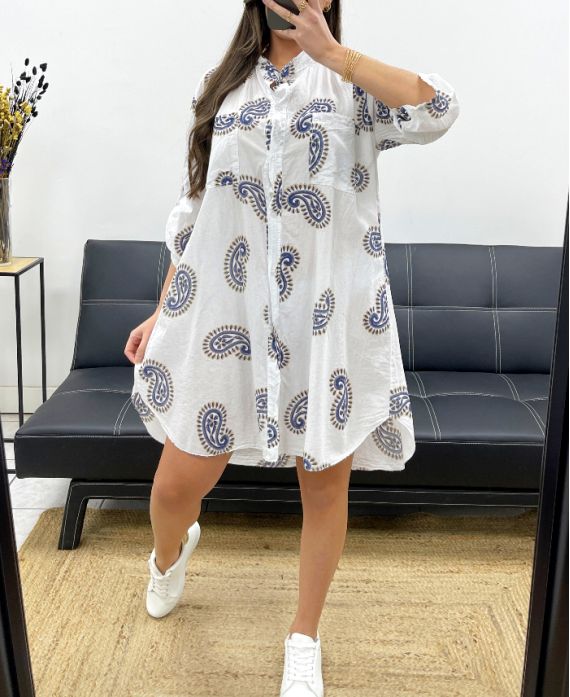 Robe chemise 2 poches