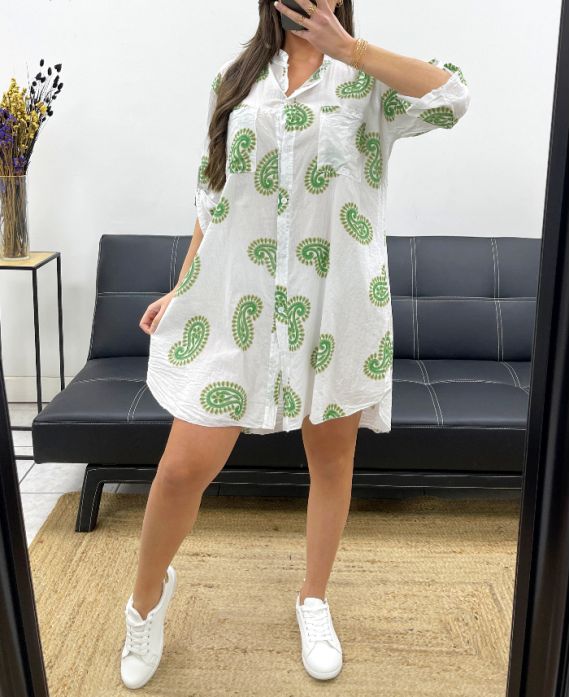 Robe chemise 2 poches