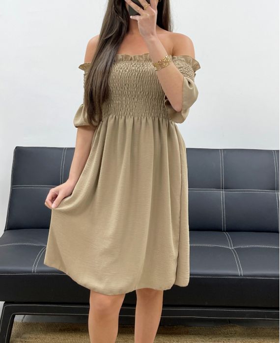 Robe courte élastiquée