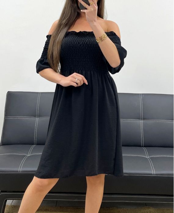Robe courte élastiquée