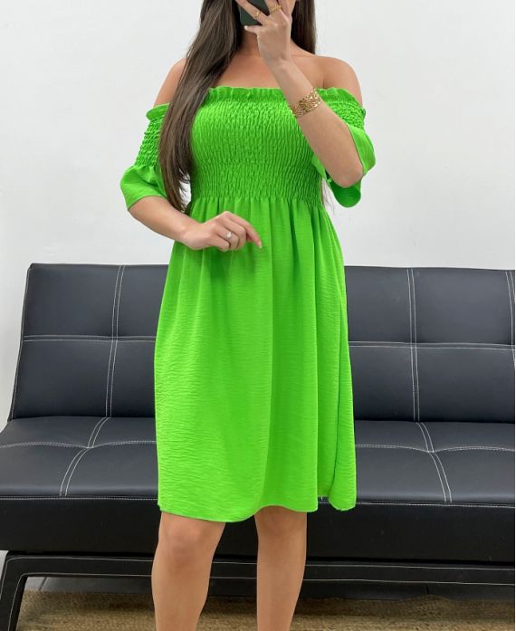 Robe courte élastiquée
