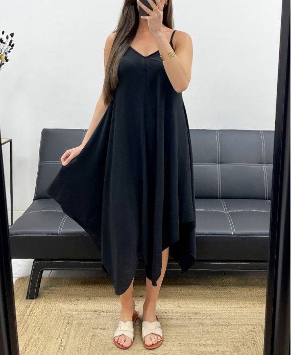 Robe évasé à bretelles