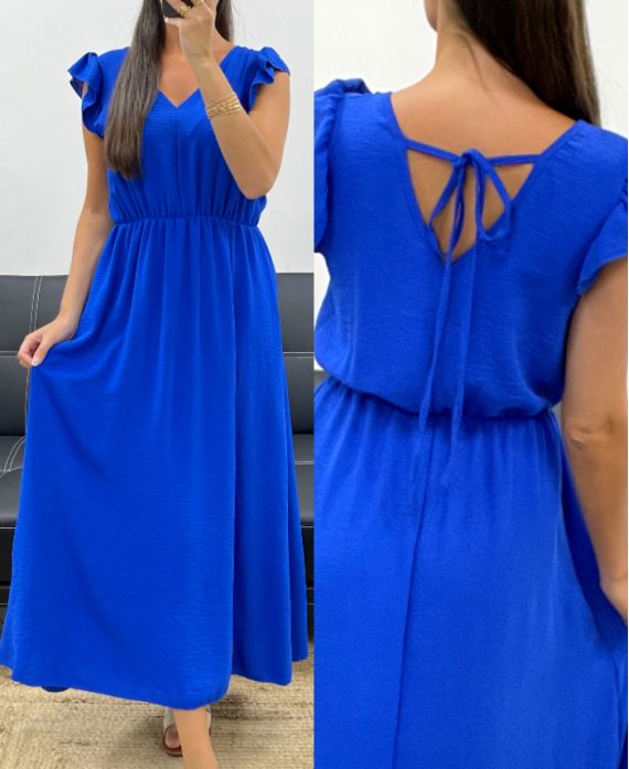 Robe longue dos à nouer