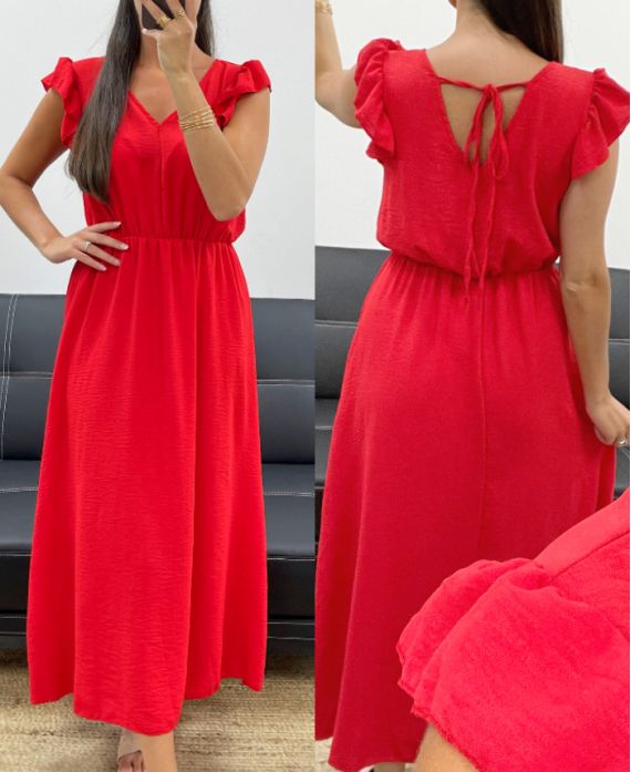 Robe longue dos à nouer
