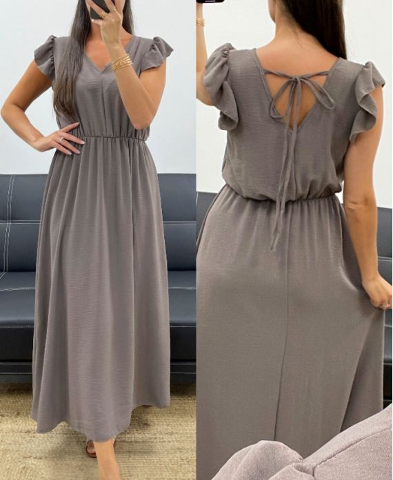 Robe longue dos à nouer