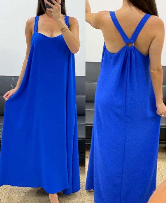 Robe longue dos boucle