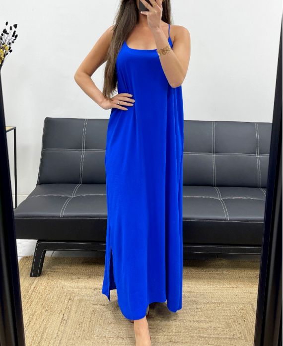 Robe longue dos croisé