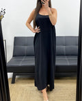 Robe longue dos croisé