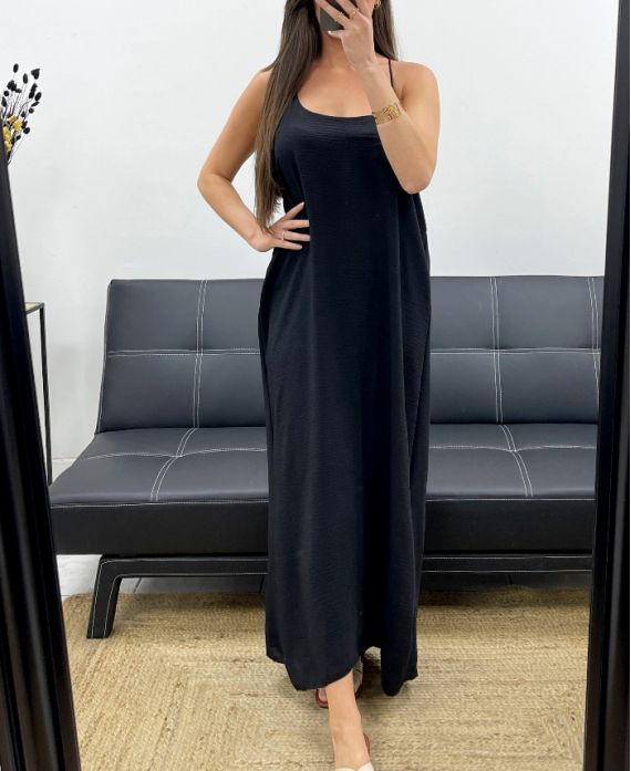 Robe longue dos croisé