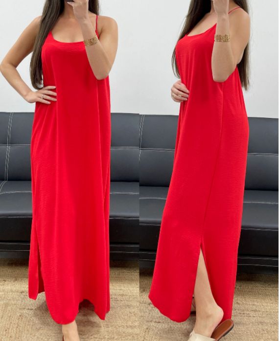 Robe longue dos croisé