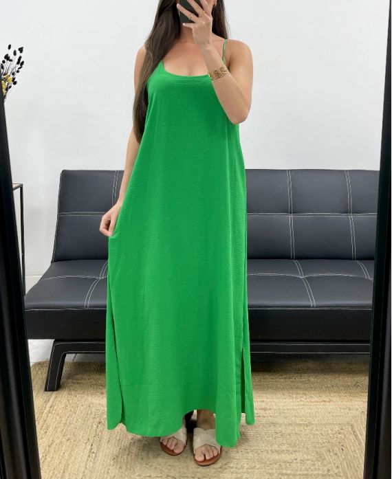 Robe longue dos croisé