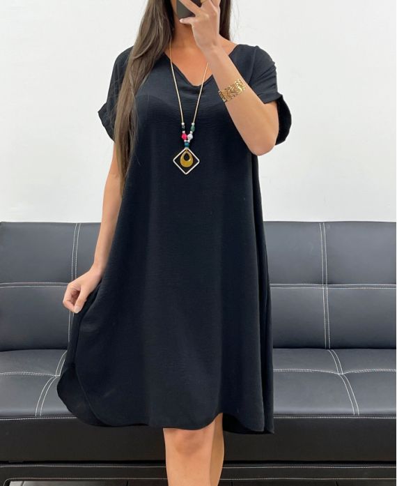 Robe oversize + collier