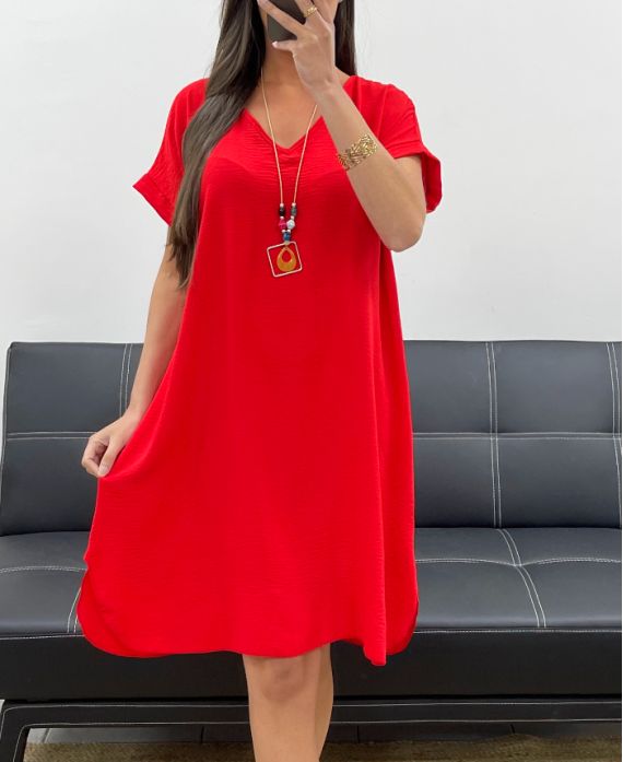 Robe oversize + collier