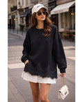 Sweat oversize dentelle