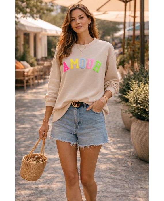 Sweat-shirt amour