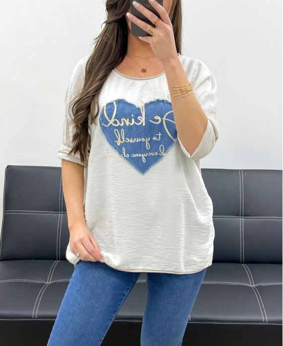 T-shirt bi matière