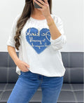 T-shirt bi matière