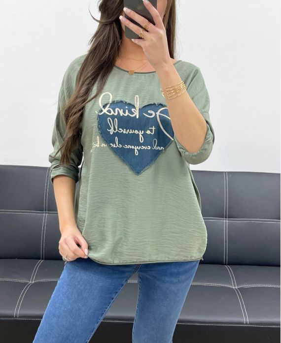 T-shirt bi matière