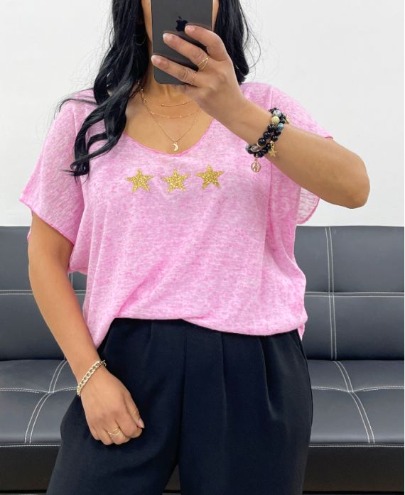T-shirt chiné étoile
