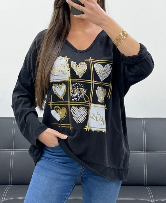T-shirt bi-matière