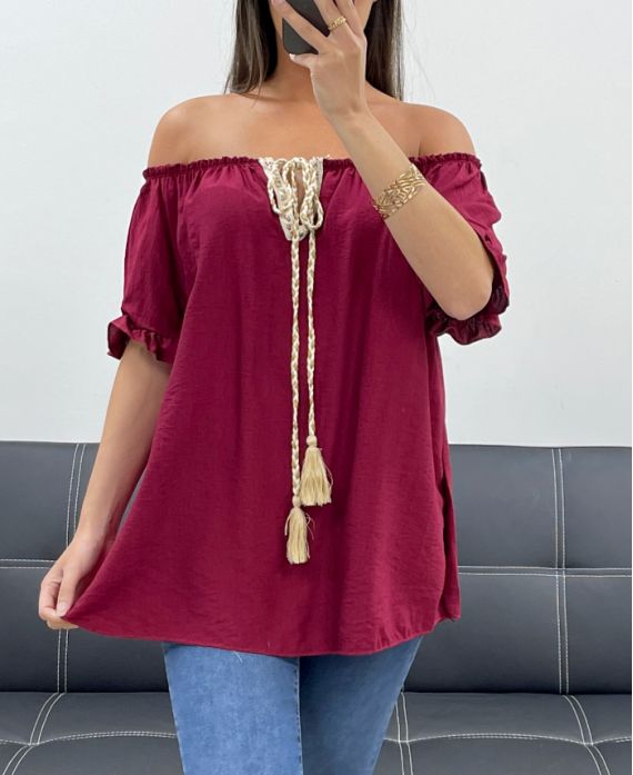 Top encolure élastiquée
