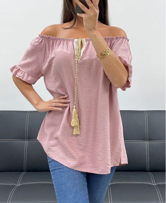 Top encolure élastiquée