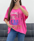 Top flocage ample
