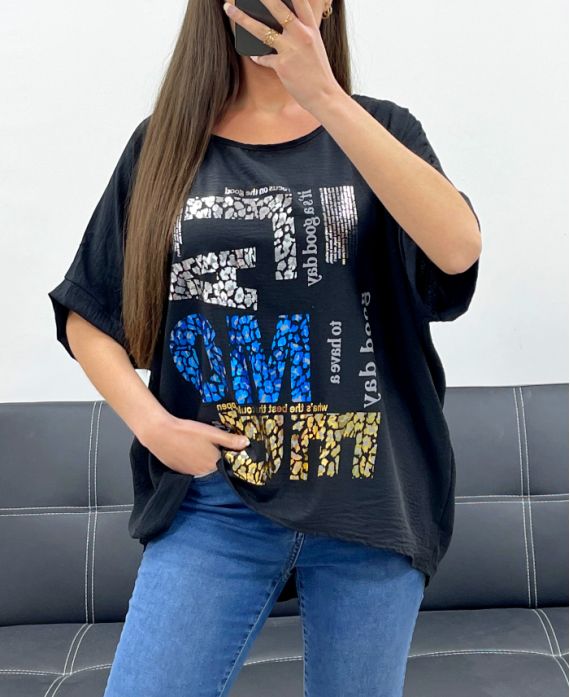 Top flocage ample