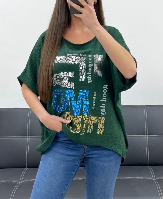 Top flocage ample