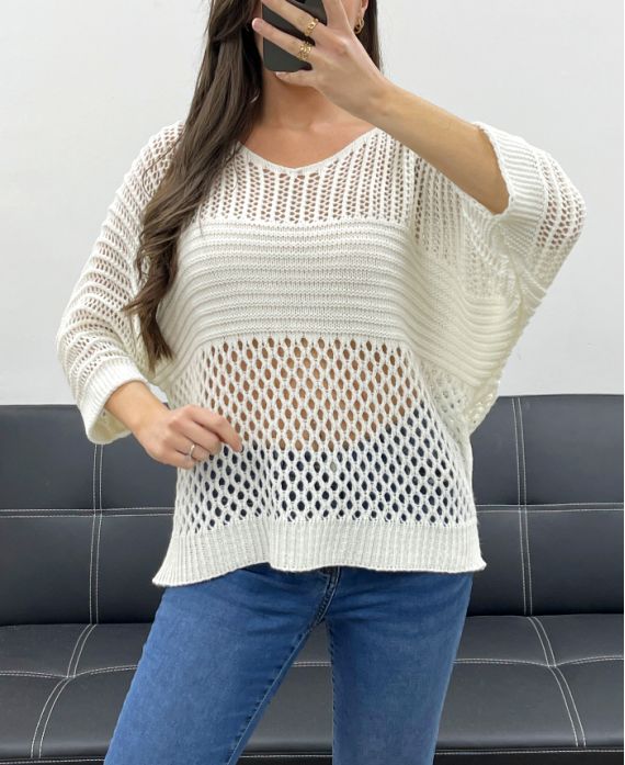 Top maille ajouré