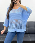 Top maille ajouré