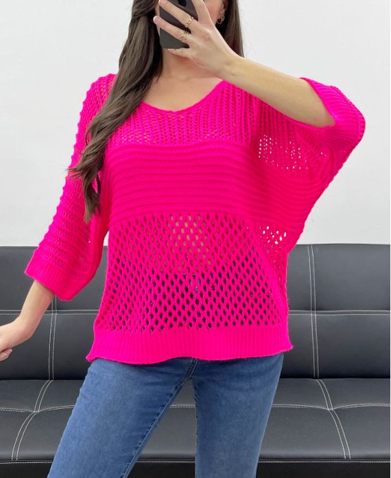 Top maille ajouré
