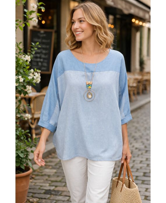 Tunique tencel + collier
