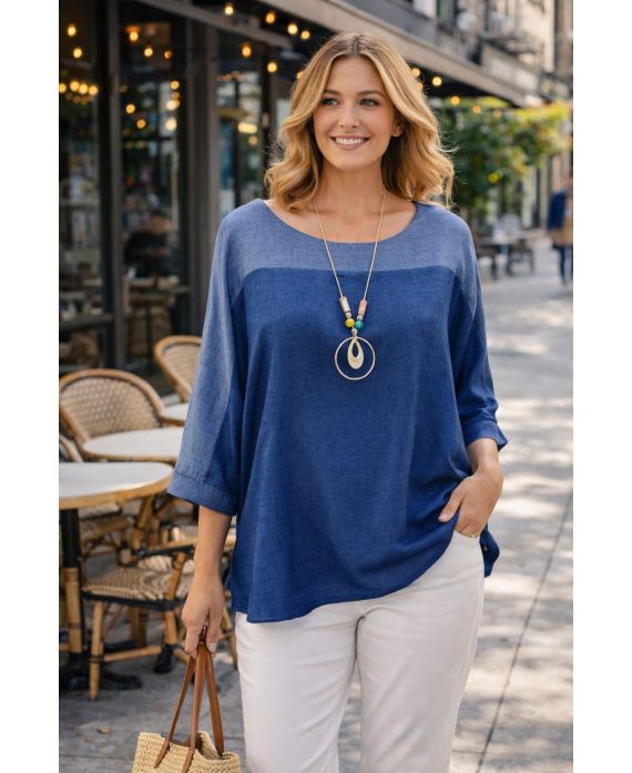 Tunique tencel + collier