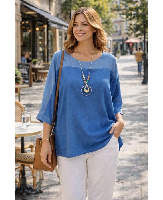 Tunique tencel + collier