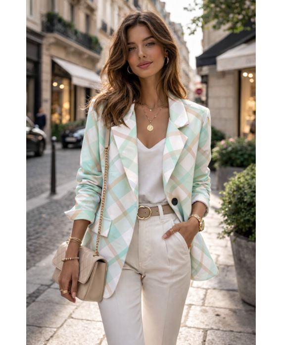 Veste blazer losange