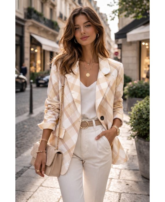 Veste blazer losange