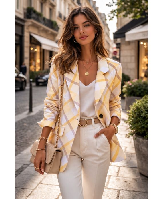 Veste blazer losange