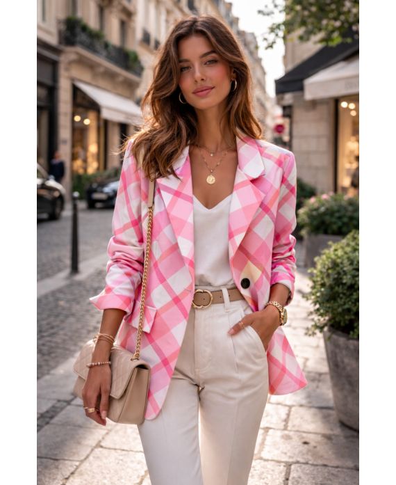 Veste blazer losange