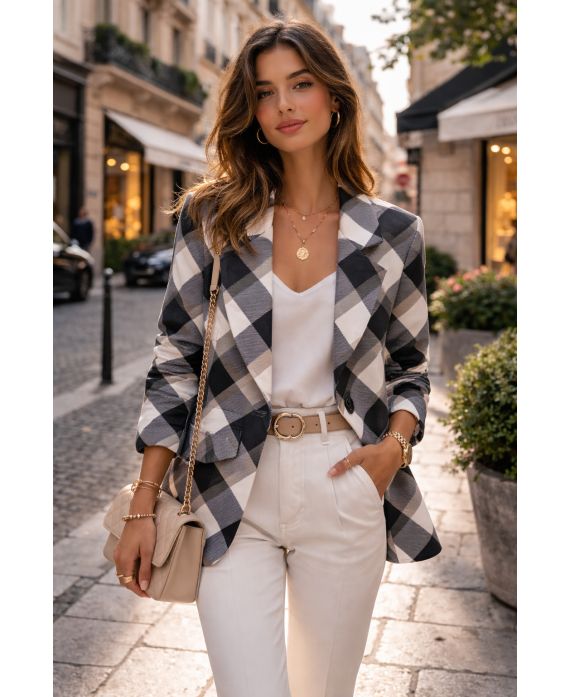 Veste blazer losange